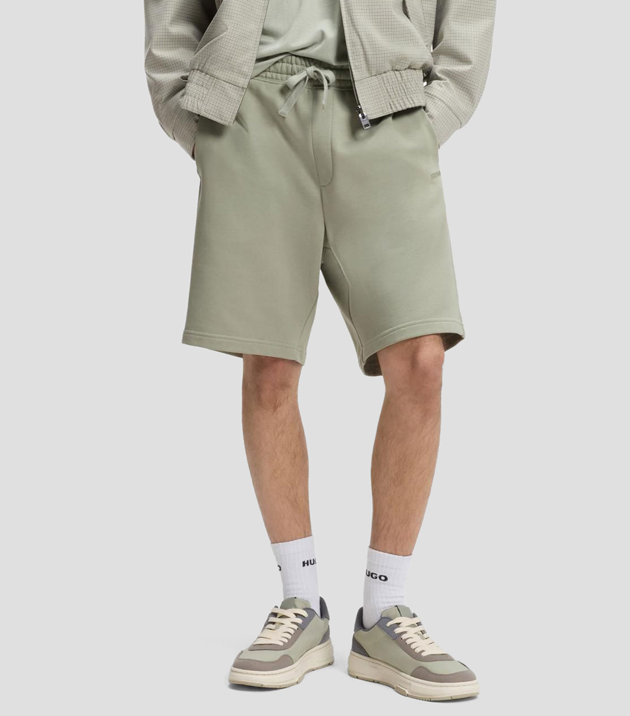 Shorts de felpa de algodón con logo estampado Hombre